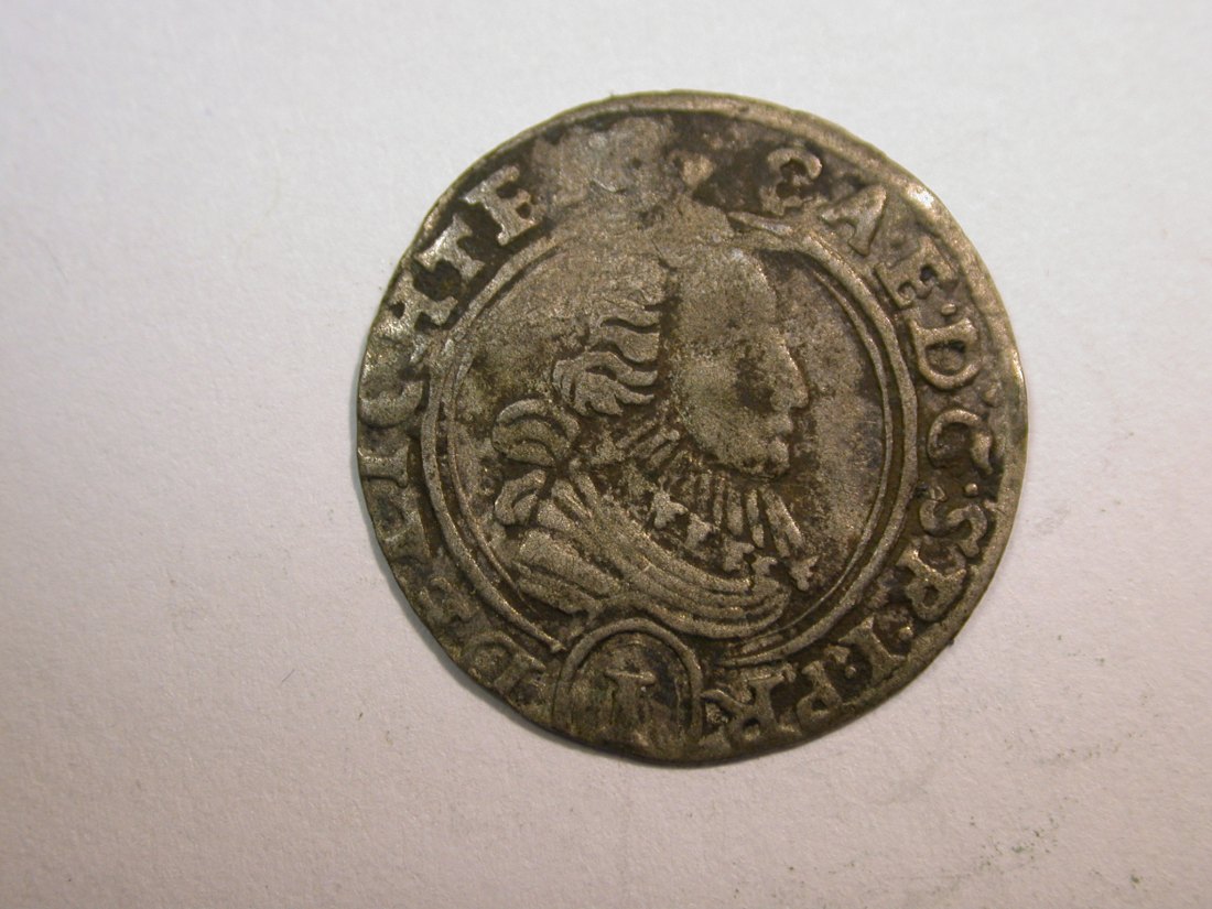 E24 Troppau Schlesien Böhm. Stände 1 Kreuzer 1629 in ss, gewellt Originalbilder