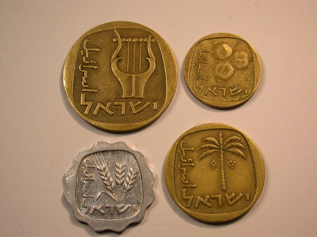  E24 Israel  4 Münzen 1960-1969  anschauen  look    Originalbilder   