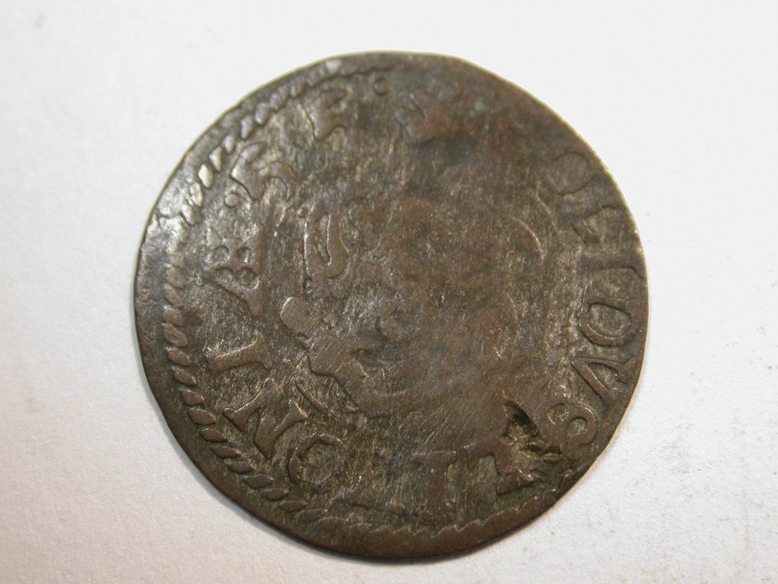  E24 Schweden Karl Gustav 1655 Solidus (Schilling)  Originalbilder   