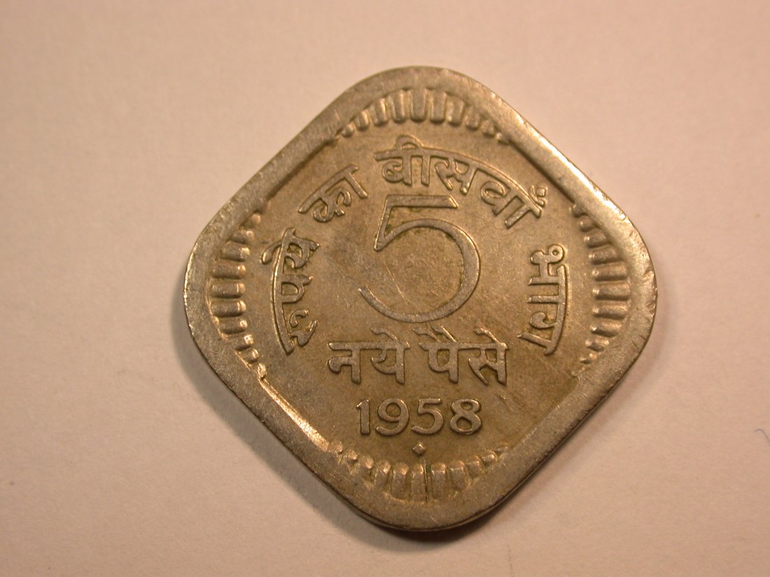  E25 Indien 5 Pais 1958 in ss-vz  Originalbilder   