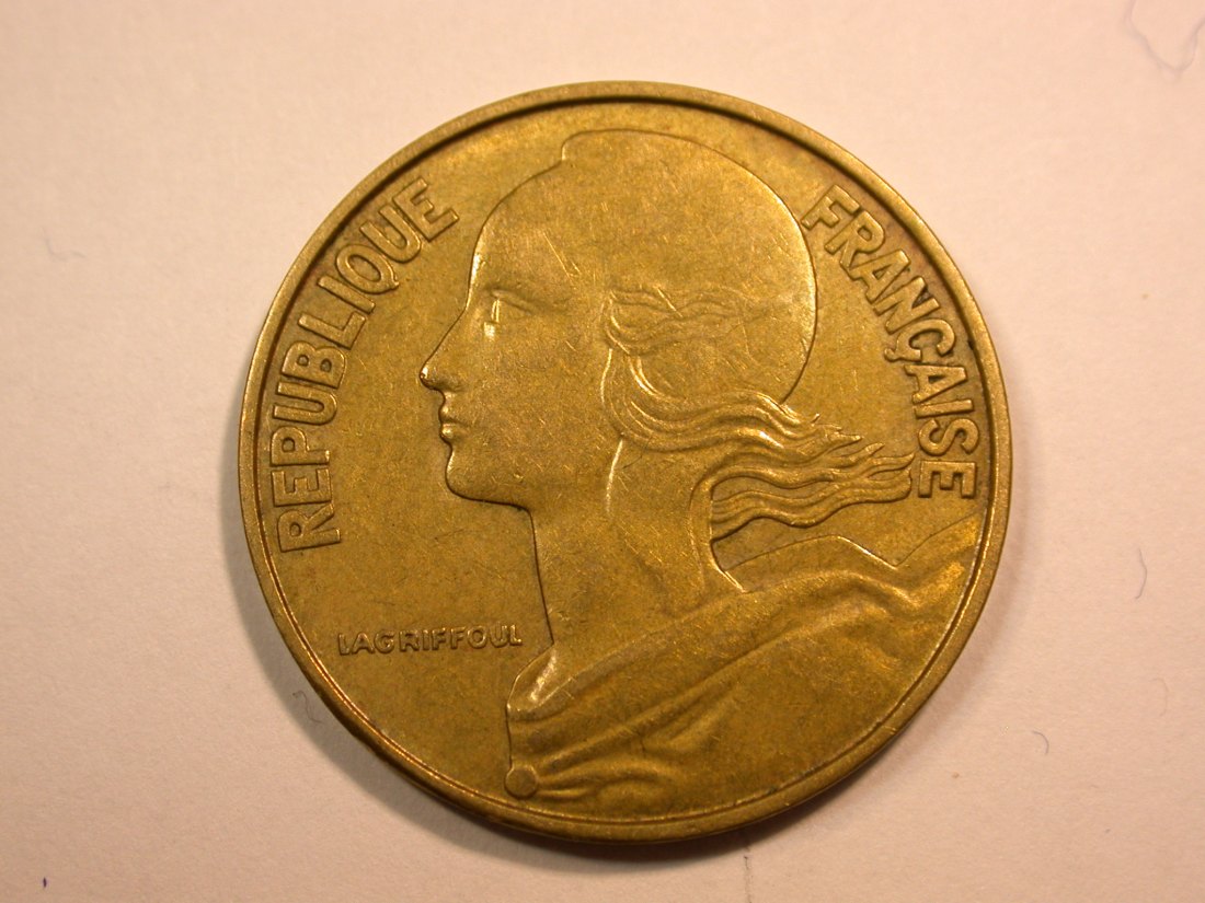  E25 Frankreich  20 Centimes 1967 in vz  Originalbilder   