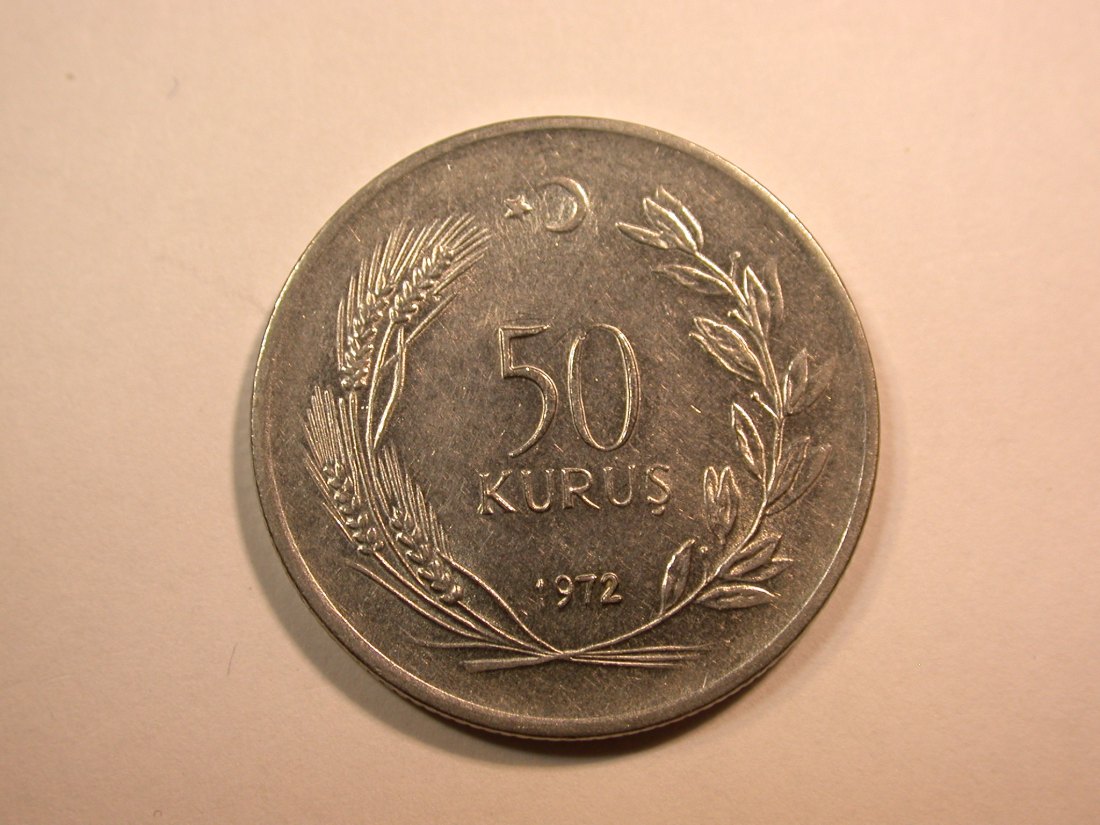  E25  Türkei  50 Kurus  1972 in vz   Originalbilder   