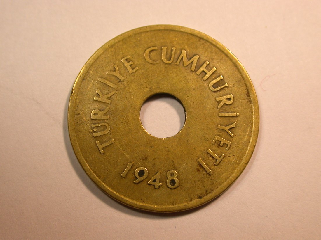 E25 Türkei 2,5 Kurus 1948 in ss Originalbilder