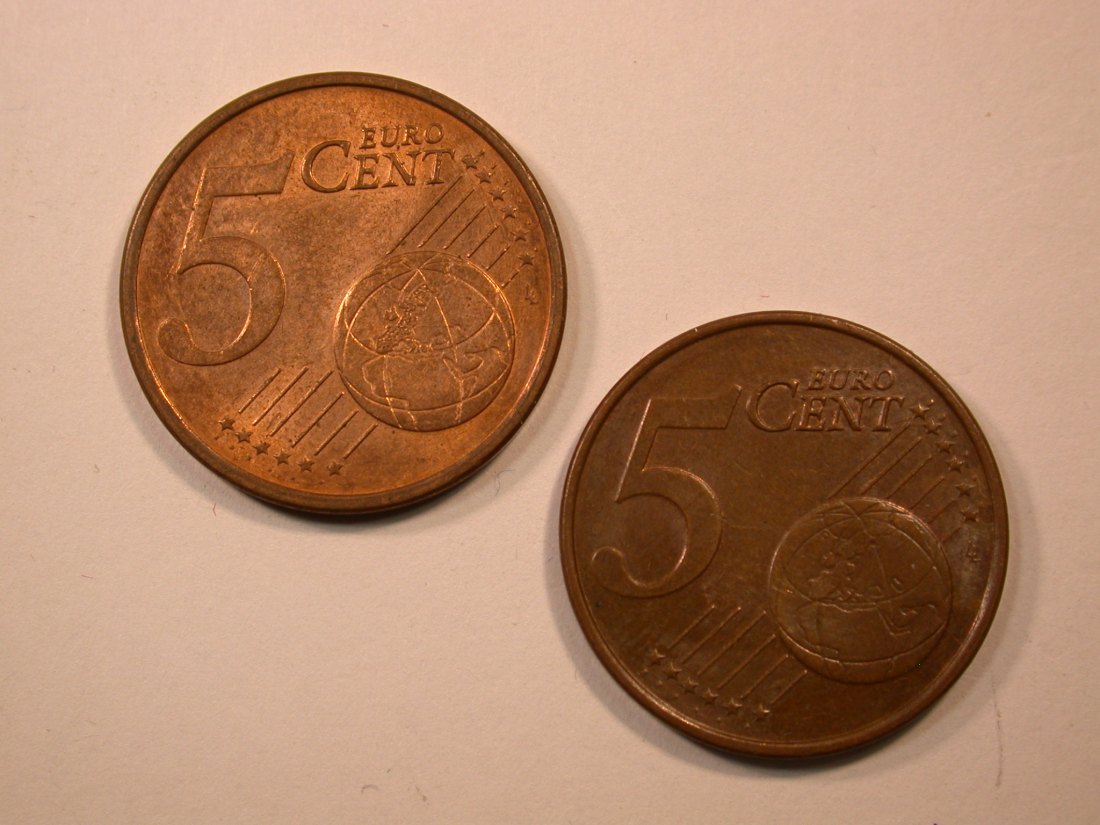  E04  Irland 5 Cent 2002 Niederlande 5 Cent 2001  Originalbilder   
