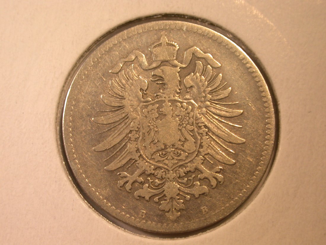  E04  KR  1 Mark  1873 B in s-ss   Silber Originalbilder   