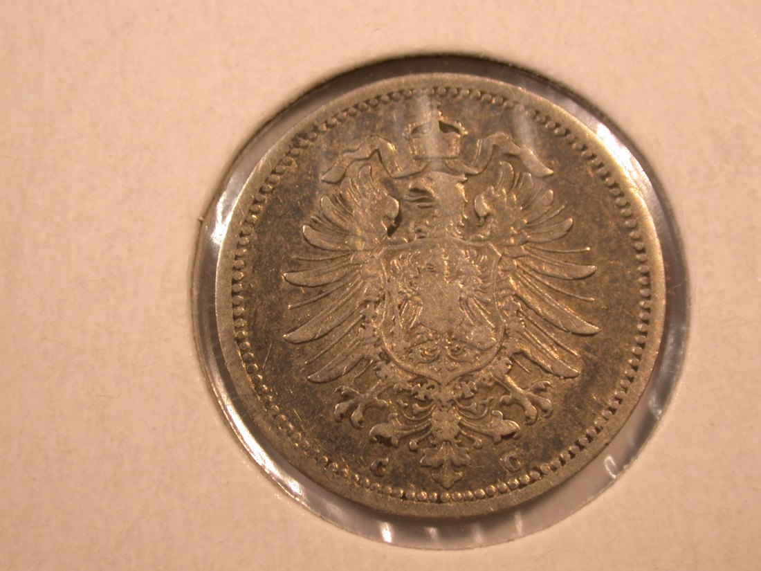  E04  KR  20 Pfennig  1876 C in ss/ss+  Silber Originalbilder   