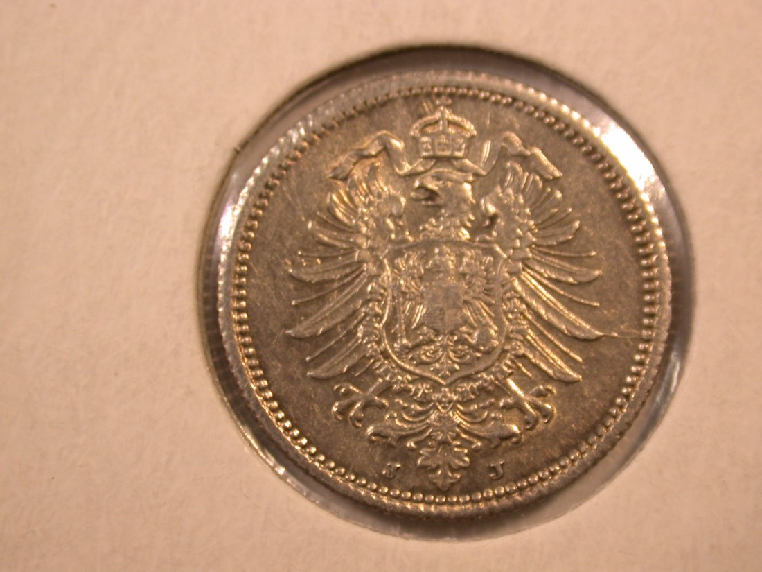 E04  KR  20 Pfennig  1876 J in vz/vz+  Silber Originalbilder   