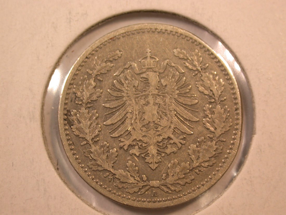  E04  KR  50 Pfennig  J.8  1877 A in ss/ss+  Silber Originalbilder   