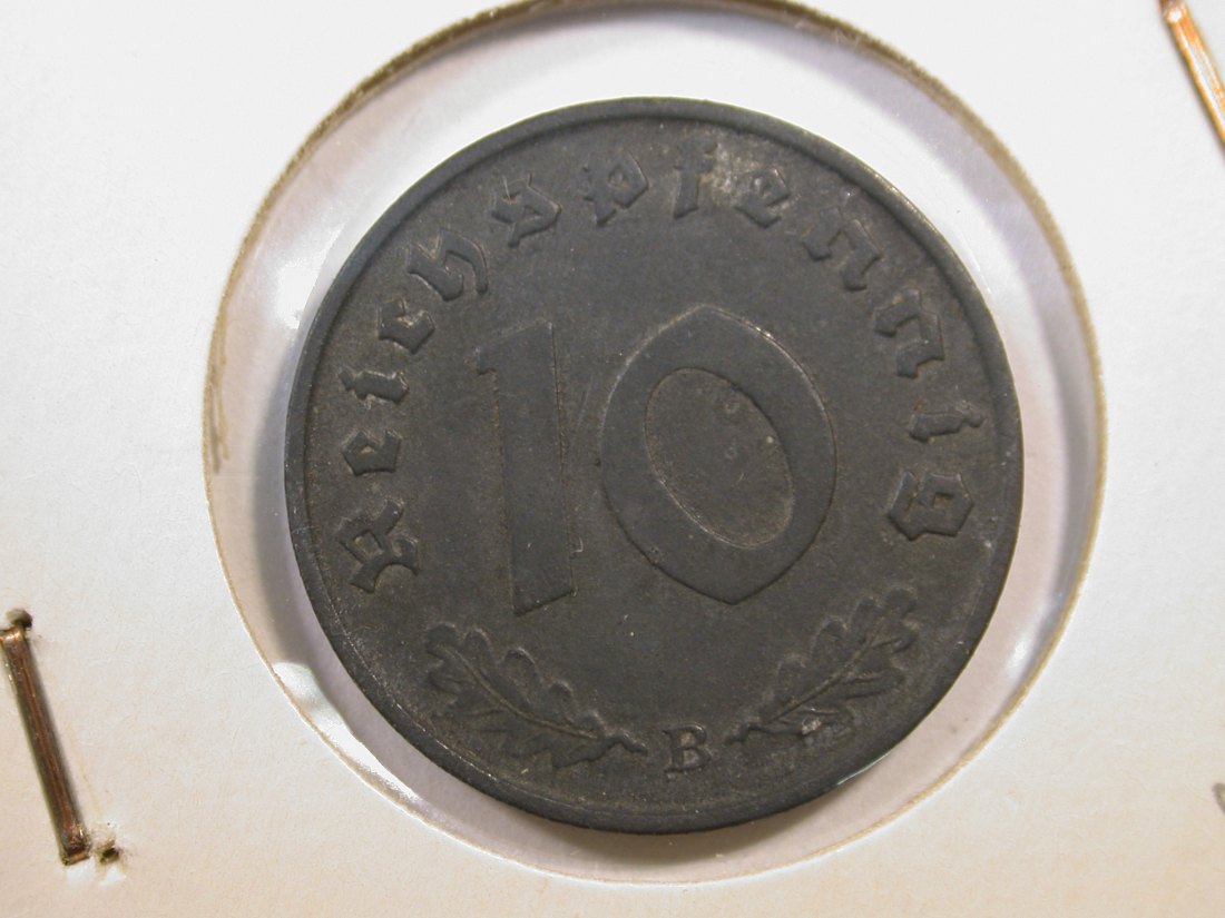  E04  3. Reich  10 Pfennig  1941 B in ss-vz   Originalbilder   