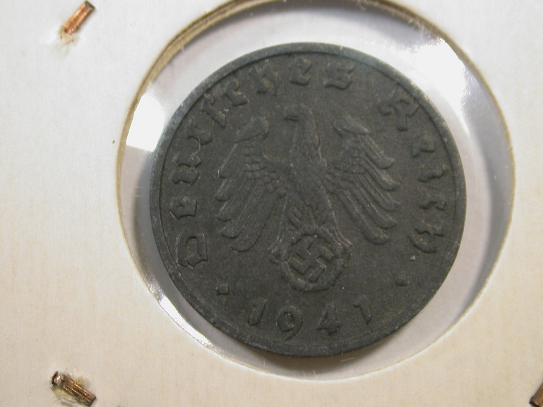  E04  3. Reich  1 Pfennig  1941 B in f.vz/vz   Originalbilder   