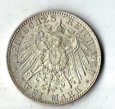  2 Mark Bayern Ludwig III 1914 vz-st Goldankauf Koblenz Frank MAurer B852   