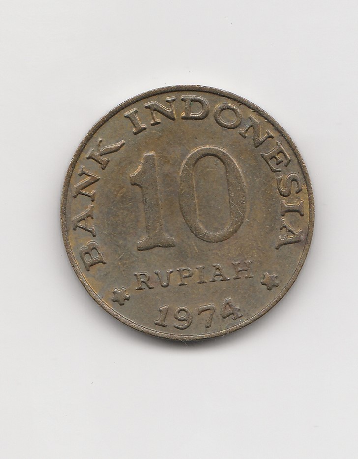  10 Rupiah Indonesien 1974 (M116)   