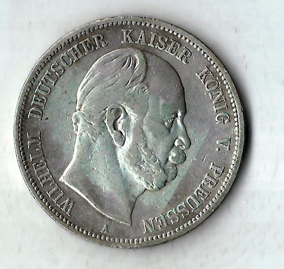  5 Mark Preussen Wihelm I 1874 A in ss J97 Goldankauf Koblenz Frank Maurer C78   