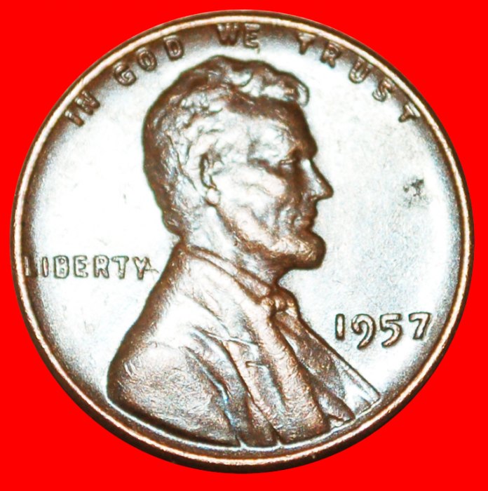  · WEIZEN PENNY (1909-1958): USA ★ 1 CENT 1957! LINCOLN (1809-1865) OHNE VORBEHALT!   