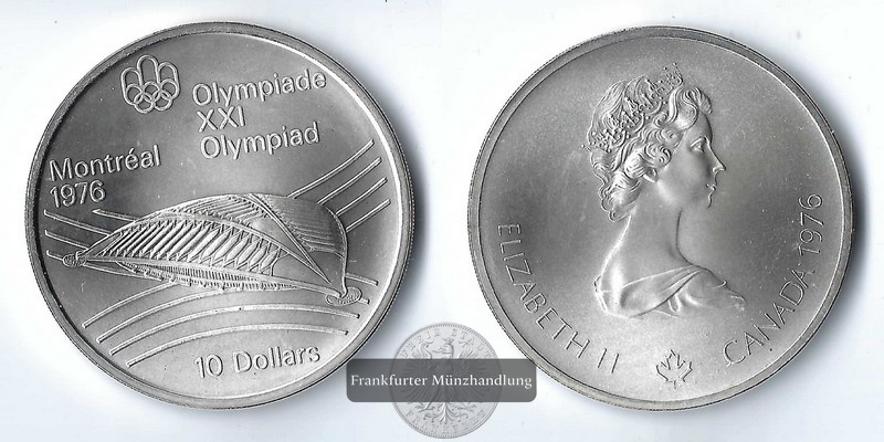  Kanada 10 Dollar 1976 Montreal Olympics '76  FM-Frankfurt  Feinsilber:44,96g   