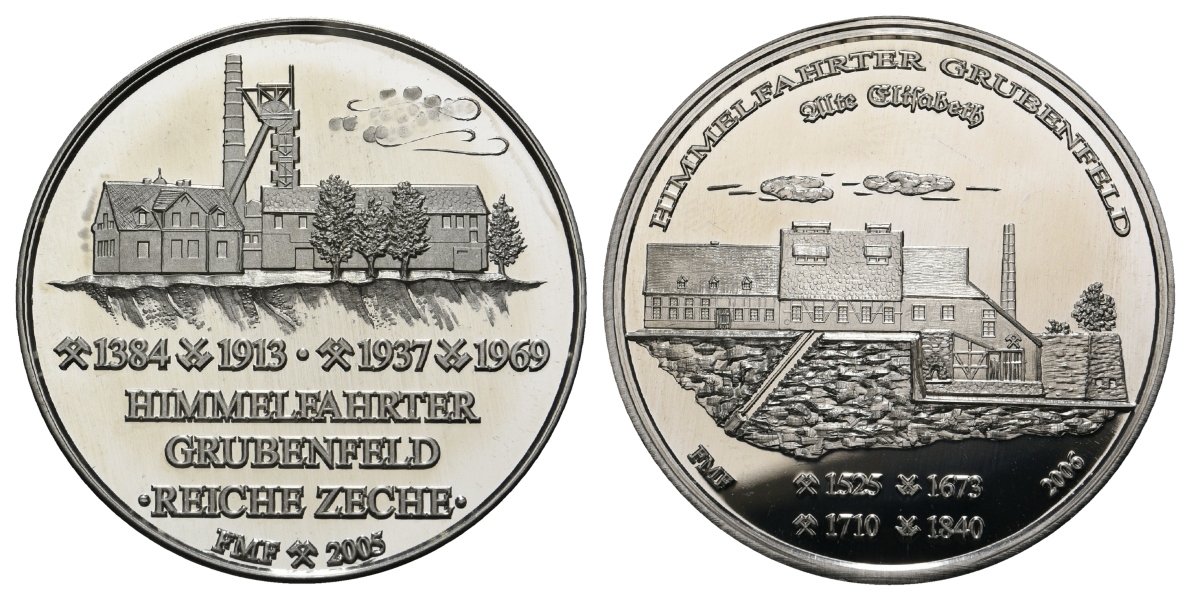  Freiberg-Grubenbesuch, Medaille 2006; Kaiserzinn, 20 g, Ø 40,0 mm   