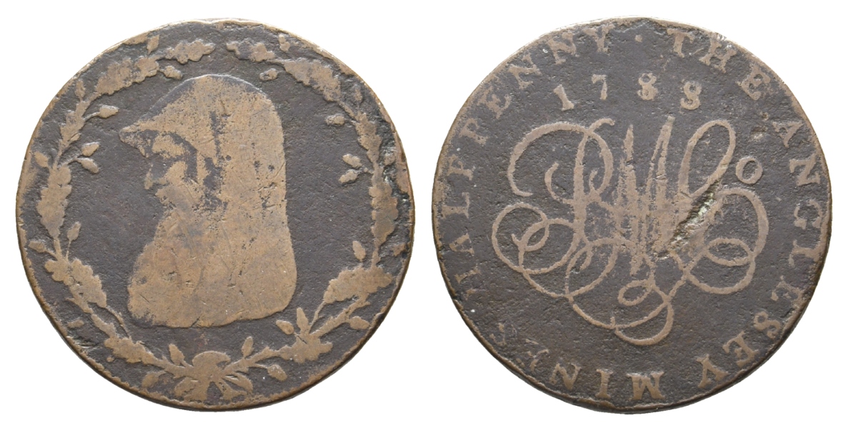  Großbritannien, Cu Token 1788; mit Randschrift, 12,97 g, Ø 29 mm   