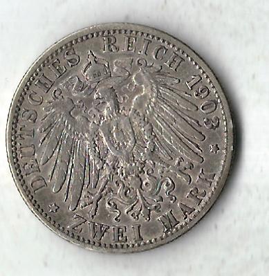  2 Mark Friedrich II 1903 G in vz J32 Goldankauf Koblenz Frank Maurer C461   