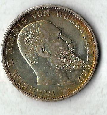  2 Mark Wuerttemberg WII 1902 in vz+ J174 Goldankauf Koblenz Frank Maurer C494   