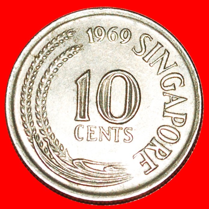  · SEEPFERDCHEN (1967-1985): SINGAPUR ★ 10 CENTS 1969! OHNE VORBEHALT!   