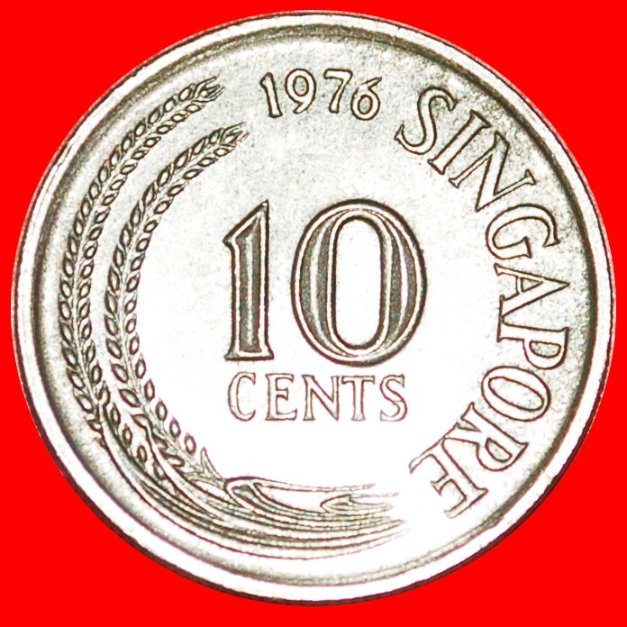  · SEEPFERDCHEN (1967-1985): SINGAPUR ★ 10 CENTS 1976! OHNE VORBEHALT!   