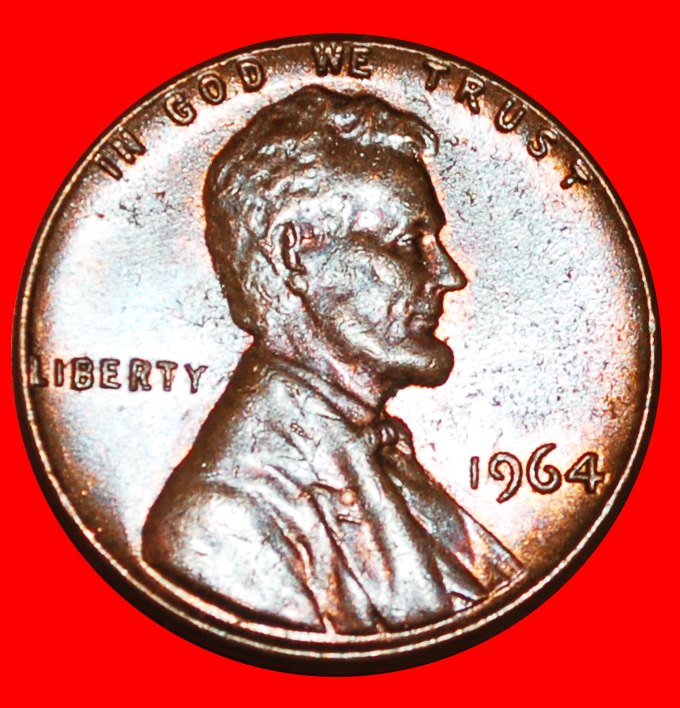 · MEMORIAL (1959-1982): USA ★ 1 CENT 1964! LINCOLN (1809-1865) LOW START ★ NO RESERVE!