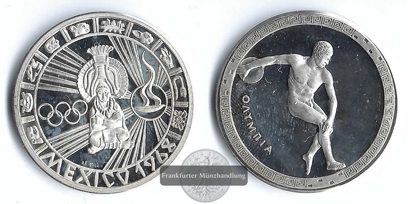  Deutschland,  Medaille  Olympischen Sommerspiele 1972 in München  FM-Frankfurt   Feinsilber: 14,7g   