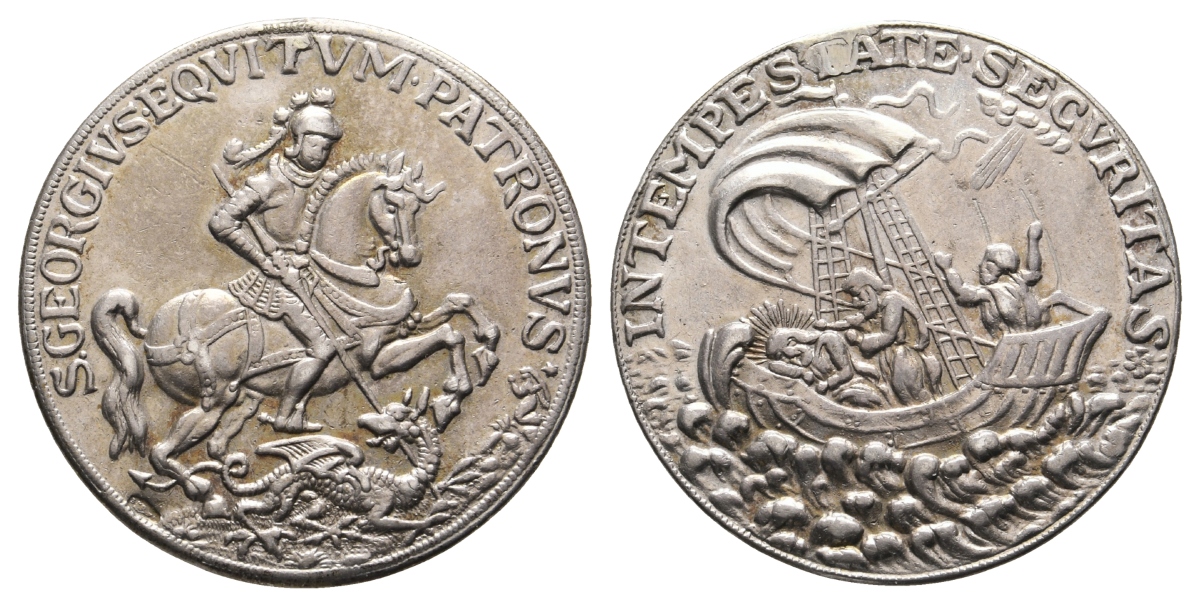  Österreich-Ungarn; Medaille o.J., Silberpunze, Henkelspur, 13,89 g, Ø 36,0 mm   
