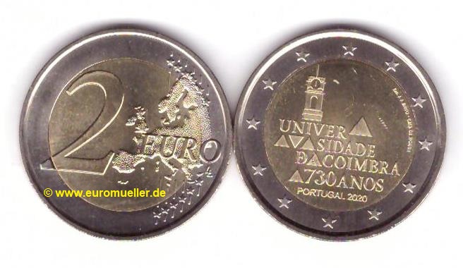 Portugal 2 Euro Gedenkmünze 2020...Coimbra   