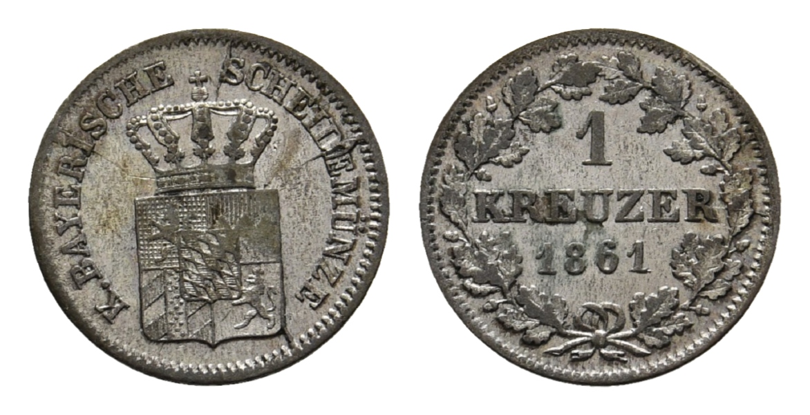  Altdeutschland; Kleinmünze 1861   
