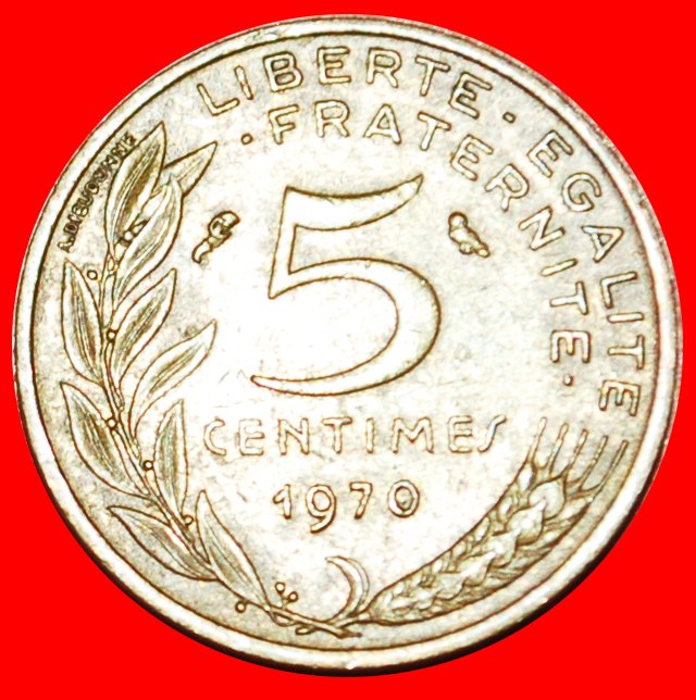 · MARIANNE (1966-2001): FRANKREICH ★ 5 CENTIMES 1970! OHNE VORBEHALT!