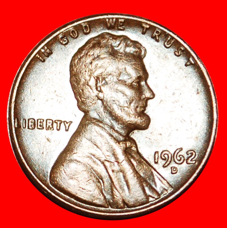  · MEMORIAL (1959-1982): USA ★ 1 CENT 1962D! LINCOLN (1809-1865) OHNE VORBEHALT!   