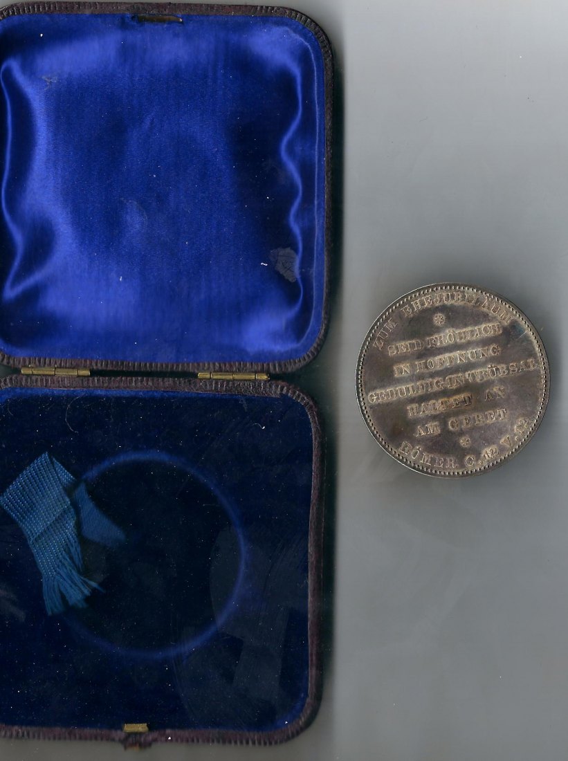  Medaille Preussen Ehejubiläum Wilhelm II + Augusta in -st Goldankauf Koblenz Frank Maurer C799   