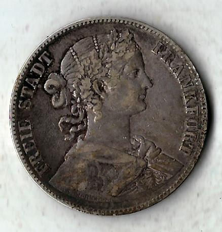  Thaler Frankfurt 1860 Georg . ss-vz AKS 8 Goldankauf Koblenz Frank Maurer C848   