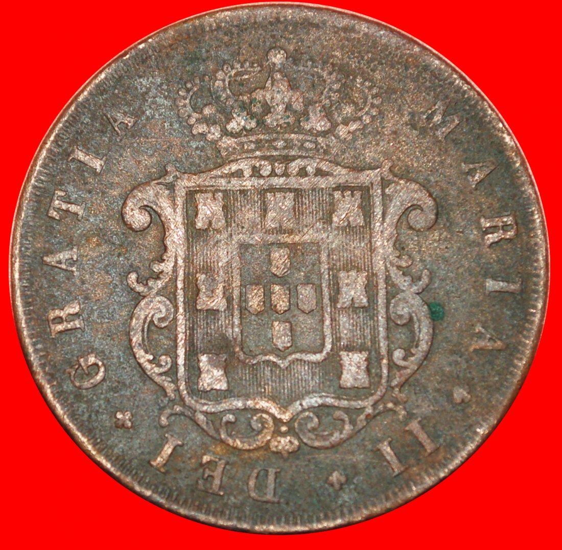 · MARIA II. (1834-1853): PORTUGAL ★ 20 REIS 1849! TYP (1847-1853) OHNE VORBEHALT!