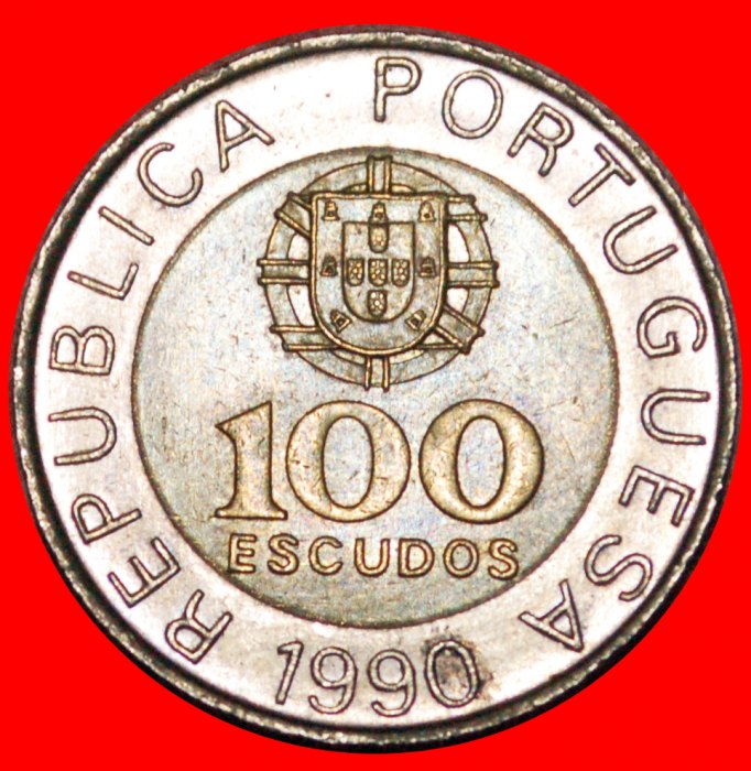  · NUNES (1502-1578): PORTUGAL ★ 100 ESCUDOS 1990! OHNE VORBEHALT!   