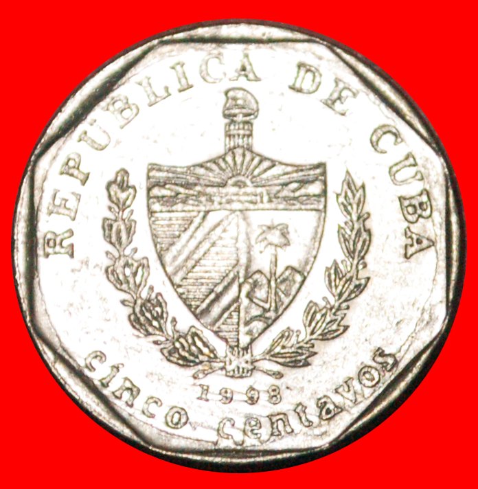  · COLONIAL HOUSE: CUBA ★ 5 CENTAVOS 1998 COIN alignment ↑↓ CONVERTIBLE PESO! LOW START ★ NO RESERVE!   