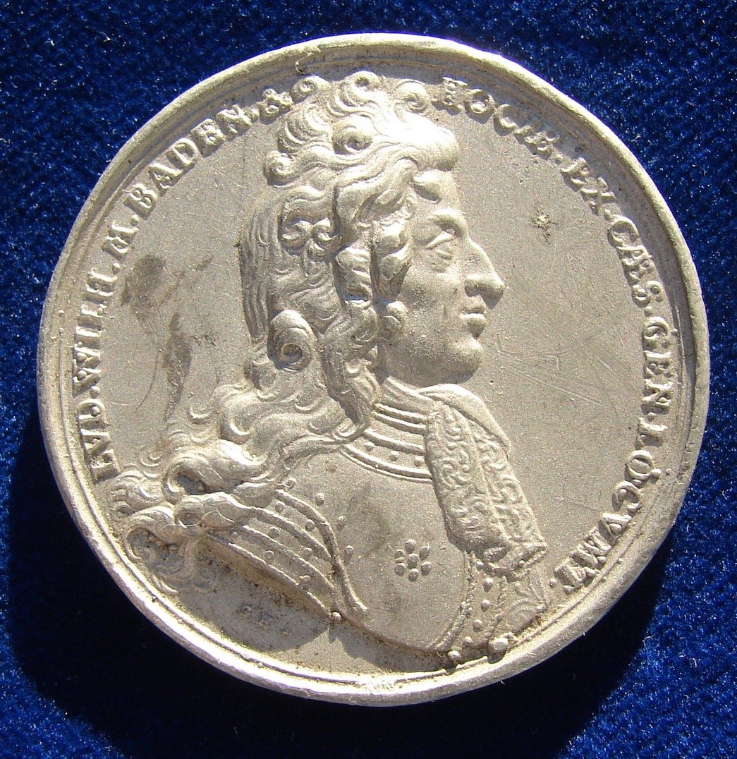  Pb- Medaille 1691 Türkenlouis Sieg über die Türken Schlacht bei Slankamen   