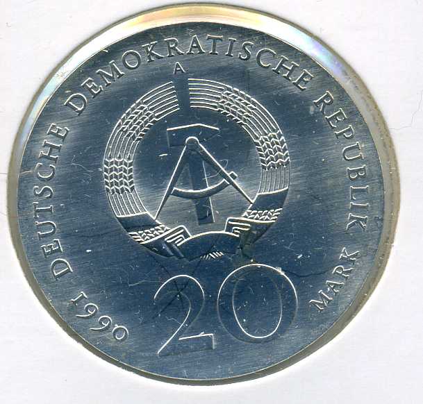  20 Mark 1990 Schlüter stempelglanz   