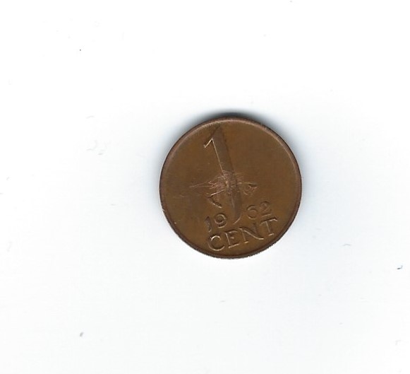 Niederlande 1 Cent 1962   