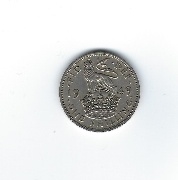  Großbritannien 1 Shilling 1949 englisch   