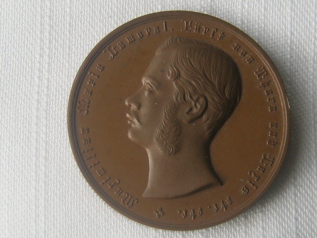 Bronzemedaille Maximilian Maria Fürst von Thurn und Taxis a.s. Volljährigkeit 1883