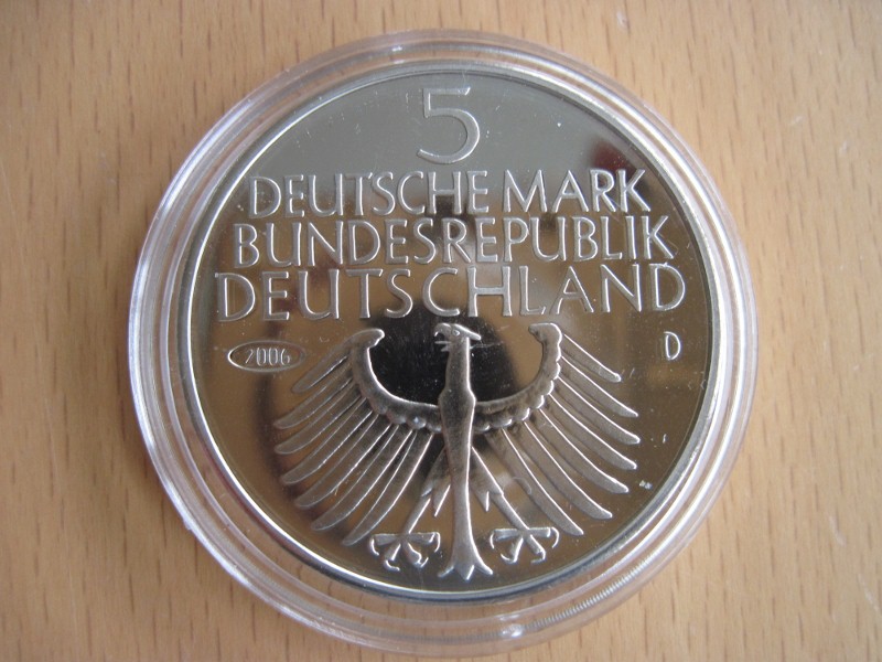  Medaille 5 DM GERMANISCHES MUSEUM Polierte Platte, 2006   