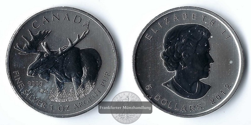  Kanada,  5 Dollar  2011   Legendary Nature - Elk  FM-Frankfurt   Feinsilber: 31,1g   