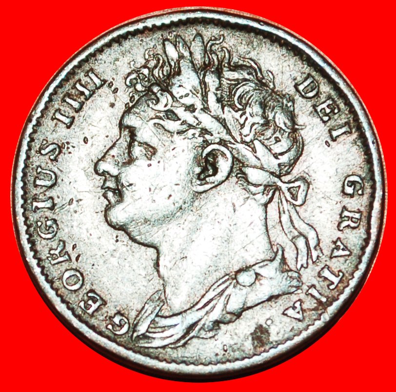  · GEORG IV. (1820-1830): GROSSBRITANNIEN ★ FARTHING 1821! TYP 1821-1826! OHNE VORBEHALT!   