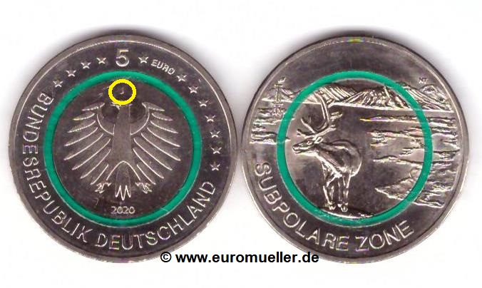 Deutschland 5 Euro Gedenkmünze 2020...J...Subpolare Zone   