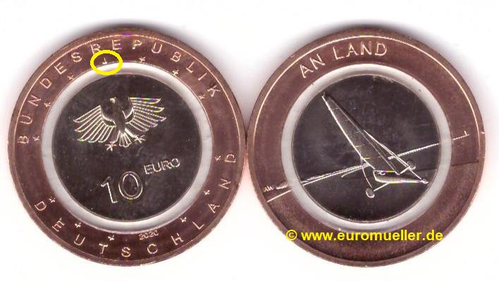 Deutschland 10 Euro Gedenkmünze 2020...J...Luft...An Land   