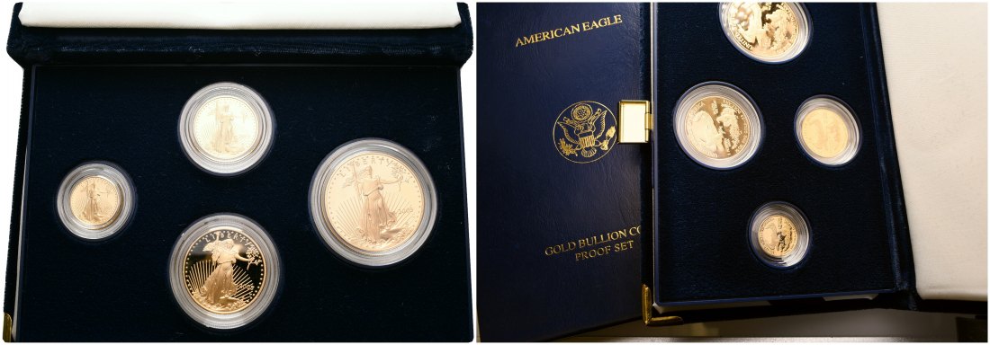 PEUS 4628 USA Insg. 57,54 g Feingold. Incl. Etui + Verpackung American Eagle Proof Set GOLD 2005 W Proof (Kapsel)