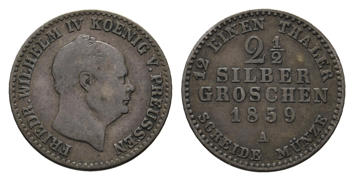  Preussen; 2 1/2 Silbergroschen 1859 A   