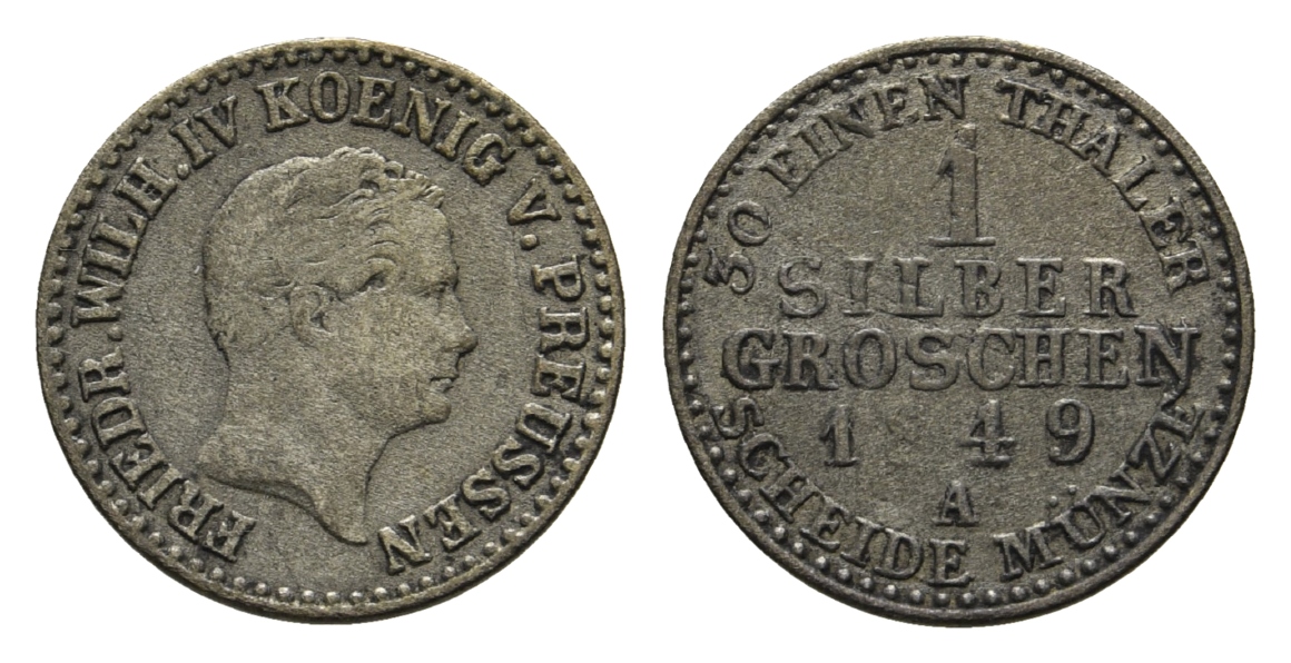  Preussen; 1 Silbergroschen 1849 A   